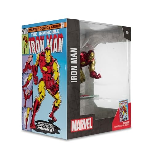 McFarlane Marvel Iron Man 1:10th Scale Posed Figure with Scene (the Invincible Iron Man #126) Toys