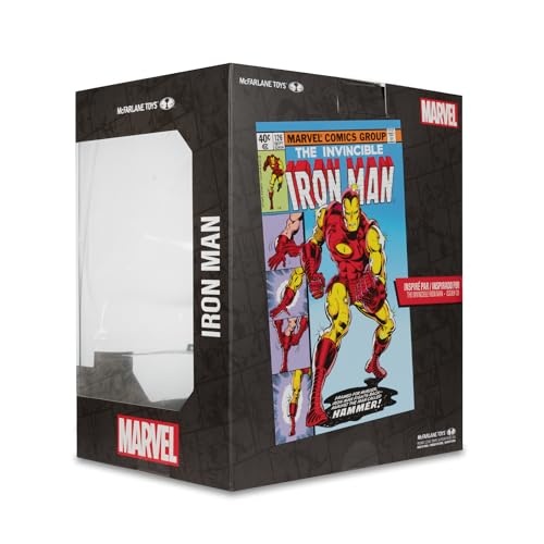 McFarlane Marvel Iron Man 1:10th Scale Posed Figure with Scene (the Invincible Iron Man #126) Toys