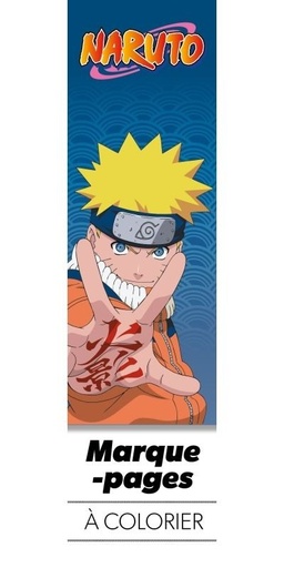 Marque-pages a Colorier Naruto bleu 